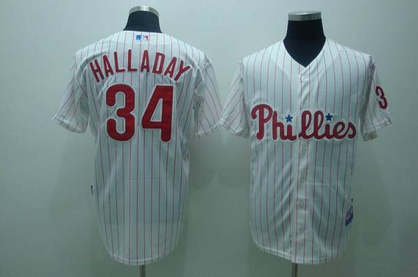 Custom Fan-Made Roy Halladay Red Philadelphia Phillies #34 Red Baseball Jersey