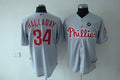 Custom Fan-Made Roy Halladay Philadelphia Phillies #34 Grey Baseball Jersey