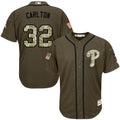 Custom Fan-Made Steve Carlton Philadelphia Phillies #32 Green Service Edition Baseball Jersey