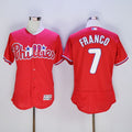 Custom Fan-Made Maikel Franco Philadelphia Phillies #7 Red Baseball Jersey