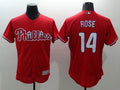 Custom Fan-Made Pete Rose Philadelphia Phillies #14 Red Baseball Jersey
