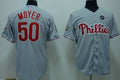 Custom Fan-Made Jamie Moyer Philadelphia Phillies #50 Grey Baseball Jersey