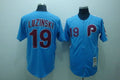 Custom Fan-Made Greg Luzinski Philadelphia Phillies #19 Blue Throwback Baseball Jersey