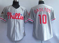 Custom Fan-Made Royal Daulton Philadelphia Phillies #10 Grey Throwback Baseball Jersey