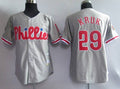 Custom Fan-Made John Kruk Philadelphia Phillies #29 Grey Throwback Baseball Jersey