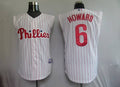Custom Fan-Made Ryan Howard Vest Philadelphia Phillies #6 White Baseball Jersey