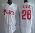 Custom Fan-Made Chase Utley Vest Philadelphia Phillies #26 White Baseball Jersey