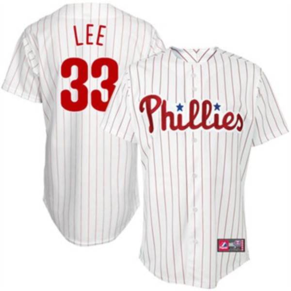 Custom Fan-Made Cliff Lee Philadelphia Phillies #33 White Baseball Jersey