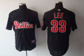 Custom Fan-Made Cliff Lee Philadelphia Phillies #33 Black Baseball Jersey