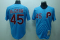 Custom Fan-Made Tug Mcgraw Philadelphia Phillies #45 Blue Throwback Baseball Jersey