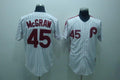 Custom Fan-Made Tug Mcgraw Red Philadelphia Phillies #45 Red Throwback Baseball Jersey