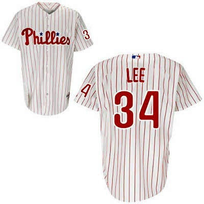 Custom Fan-Made Cliff Lee Philadelphia Phillies #34 White Baseball Jersey