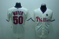 Custom Fan-Made Jamie Moyer Philadelphia Phillies #50 Baseball Jersey