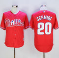 Custom Fan-Made Mike Schmidt Philadelphia Phillies #20 Red Baseball Jersey