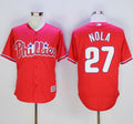 Custom Fan-Made Aaron Nola Philadelphia Phillies #27 Red Baseball Jersey