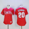 Custom Fan-Made Mike Schmidt Philadelphia Phillies #20 Red Baseball Jersey