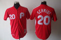Custom Fan-Made Mike Schmidt Philadelphia Phillies #20 Red Baseball Jersey