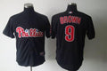 Custom Fan-Made Domoic Brown Philadelphia Phillies #9 Black Baseball Jersey