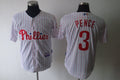 Custom Fan-Made Hunter Pence Philadelphia Phillies #3 White Baseball Jersey