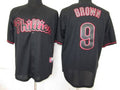 Custom Fan-Made Domoic Brown Philadelphia Phillies #9 Black Baseball Jersey