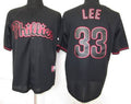 Custom Fan-Made Cliff Lee Philadelphia Phillies #33 Black Baseball Jersey