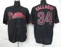Custom Fan-Made Roy Halladay Philadelphia Phillies #34 Black Baseball Jersey