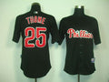 Custom Fan-Made Jim Thome Philadelphia Phillies #25 Black Baseball Jersey