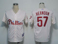Custom Fan-Made David Herndon Philadelphia Phillies #57 White Baseball Jersey