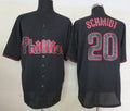 Custom Fan-Made Mike Schmidt Philadelphia Phillies #20 Black Baseball Jersey