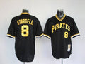 Custom Fan-Made Willie Stargell Pittsburgh Pirates #8 Black Throwback Baseball Jersey