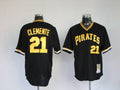 Custom Fan-Made Roberto Clemente Pittsburgh Pirates #21 Black Throwback Baseball Jersey