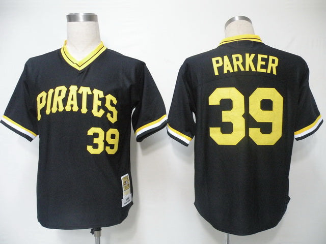 Custom Fan-Made Dave Parker Pittsburgh Pirates #39 Black Throwback Baseball Jersey