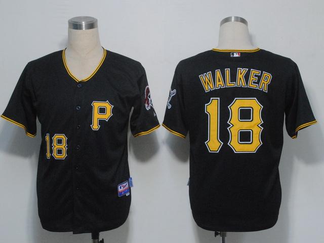 Custom Fan-Made Neil Walker Pittsburgh Pirates #18 Black Baseball Jersey