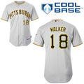 Custom Fan-Made Neil Walker Pittsburgh Pirates #18 Grey Baseball Jersey