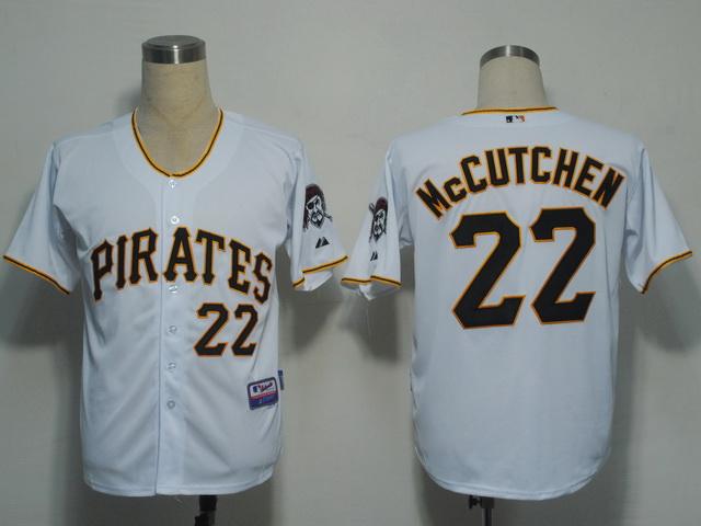 Custom Fan-Made Andrew McCutchen Pittsburgh Pirates #22 White Baseball Jersey