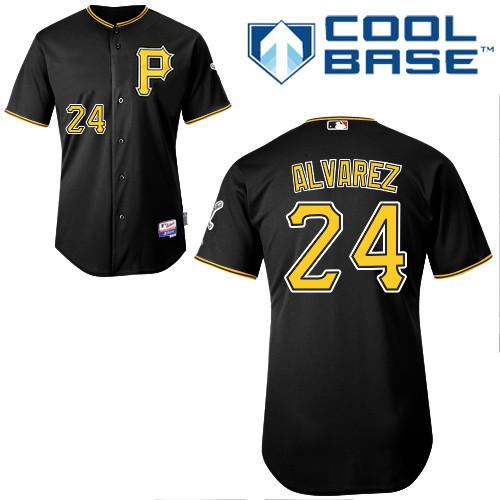 Custom Fan-Made Pedro Alvarez Pittsburgh Pirates #24 Black Baseball Jersey