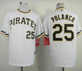 Custom Fan-Made Gregory Polanco Pittsburgh Pirates #25 White Baseball Jersey