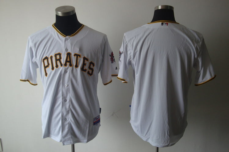 Custom Fan-Made White Pittsburgh Pirates Baseball Jersey Pittsburgh Pirates White Baseball Jersey