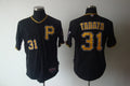 Custom Fan-Made Jose Tabata Pittsburgh Pirates #31 Black Baseball Jersey