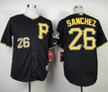 Custom Fan-Made Tony Sanchez Pittsburgh Pirates #26 Black Baseball Jersey
