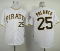 Custom Fan-Made Gregory Polanco Pittsburgh Pirates #25 White Baseball Jersey