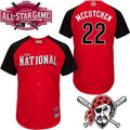 Custom Fan-Made Andrew McCutchen Pittsburgh Pirates #22 Red 2015 All-Star Edition Baseball Jersey