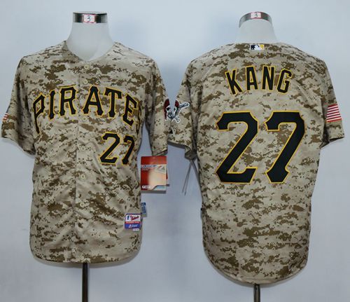 Custom Fan-Made Jung Ho Kang Camo Pittsburgh Pirates #27 Baseball Jersey