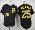 Custom Fan-Made Gregory Polanco Pittsburgh Pirates #25 Black Baseball Jersey