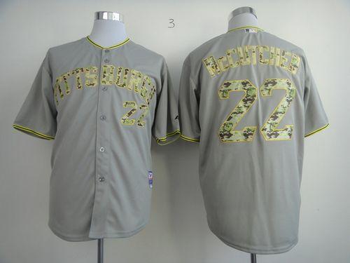 Custom Fan-Made Andrew McCutchen Pittsburgh Pirates #22 Grey USMC Baseball Jersey