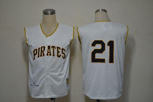 Custom Fan-Made Roberto Clemente Pittsburgh Pirates #21 White 1960 Baseball Jersey