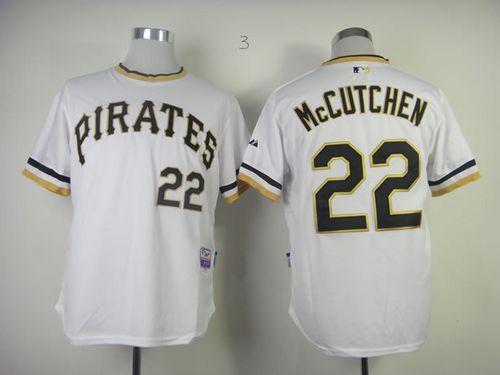 Custom Fan-Made Andrew McCutchen Pittsburgh Pirates #22 White Baseball Jersey