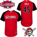 Custom Fan-Made Gerrit Cole Pittsburgh Pirates #45 Red 2015 All-Star Edition Baseball Jersey