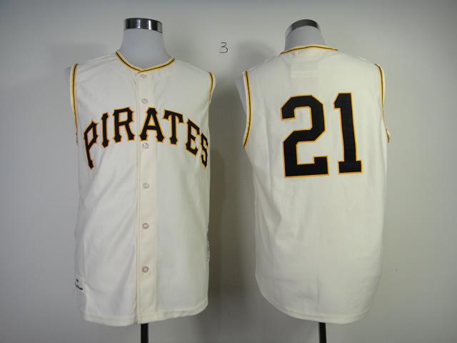 Custom Fan-Made Roberto Clemente Pittsburgh Pirates #21 1960 Throwback Baseball Jersey