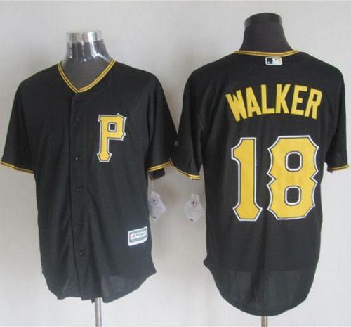 Custom Fan-Made Neil Walker Pittsburgh Pirates #18 Black Baseball Jersey